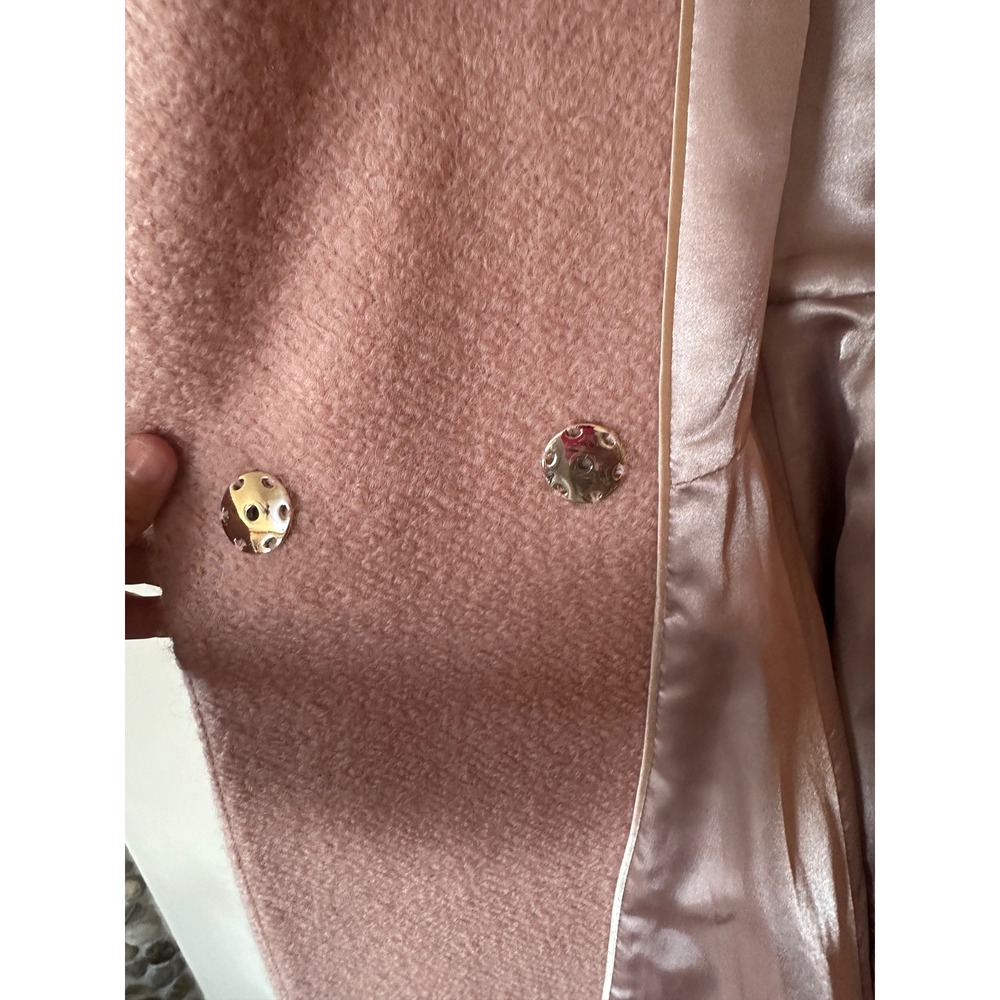 Calvin Klein Womens Dusty Rose Pink Fit and Flare Double Breasted Peacoat Coat - Picture 5 of 16